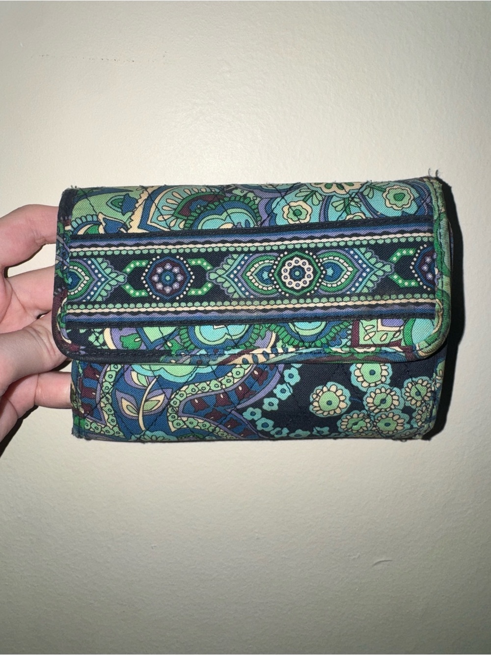 Vera Bradley Euro Wallet Blue Rhapsody